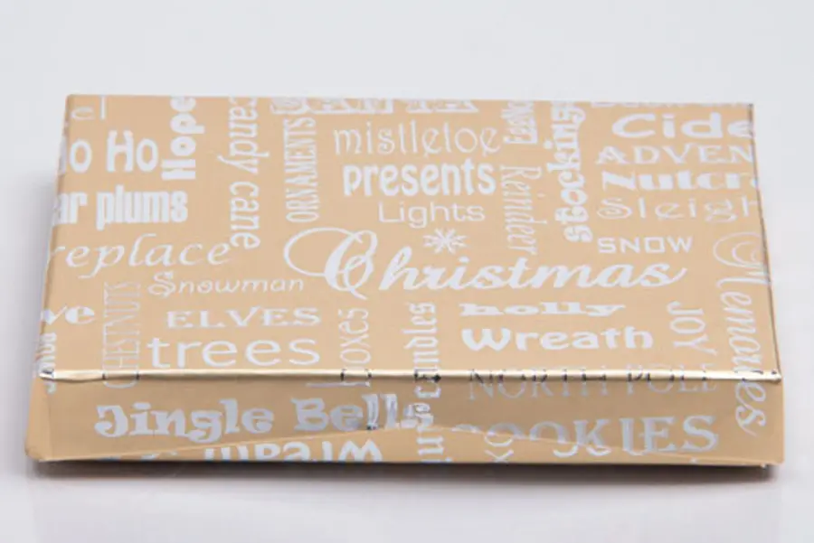 4-5/8L x 3-3/8W x 5/8H, Pop-Up Gift Card Boxes, Gold/Silver Holiday