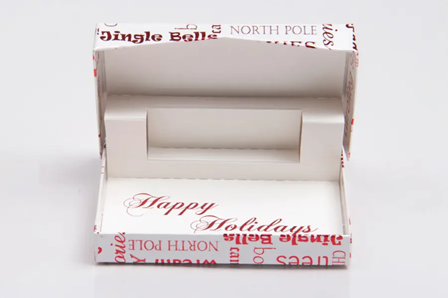 4-5/8L x 3-3/8W x 5/8H, Pop-Up Gift Card Boxes, Pearl Christmas Memories