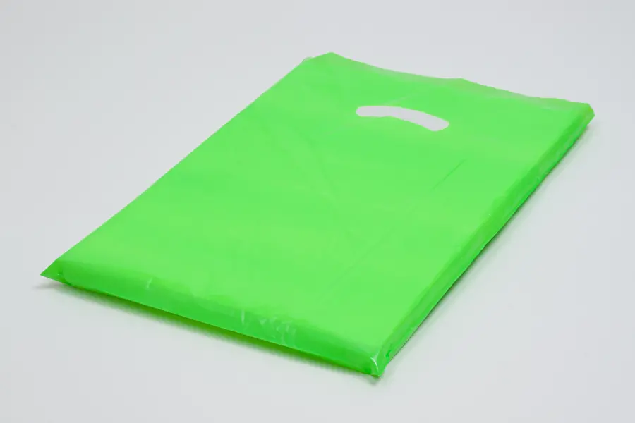 12W x 15H, Super Gloss Plastic Bags, Citrus Green