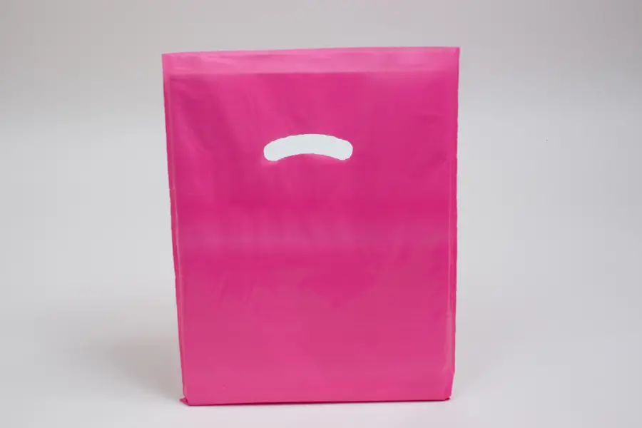 12W x 15H, Super Gloss Plastic Bags, Magenta