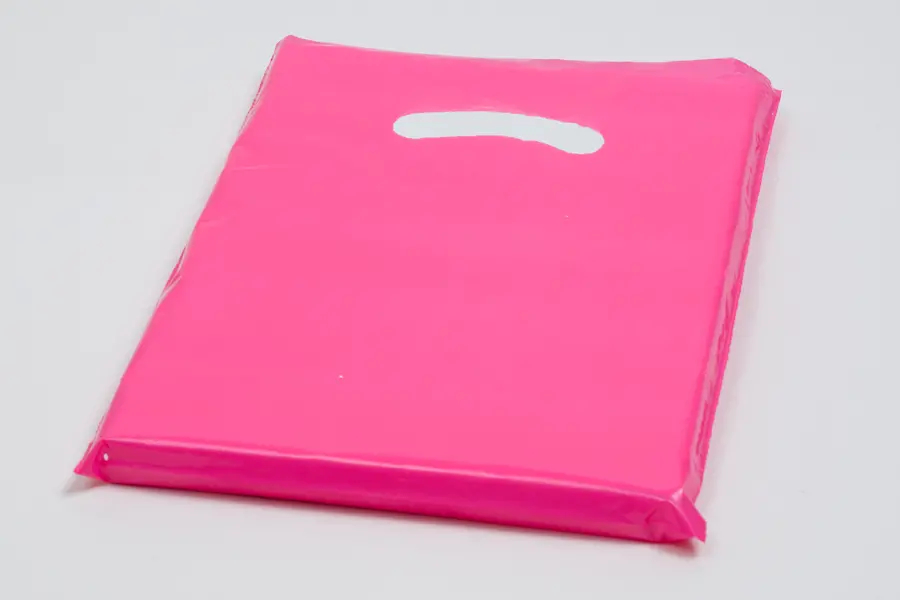 12W x 15H, Super Gloss Plastic Bags, Magenta