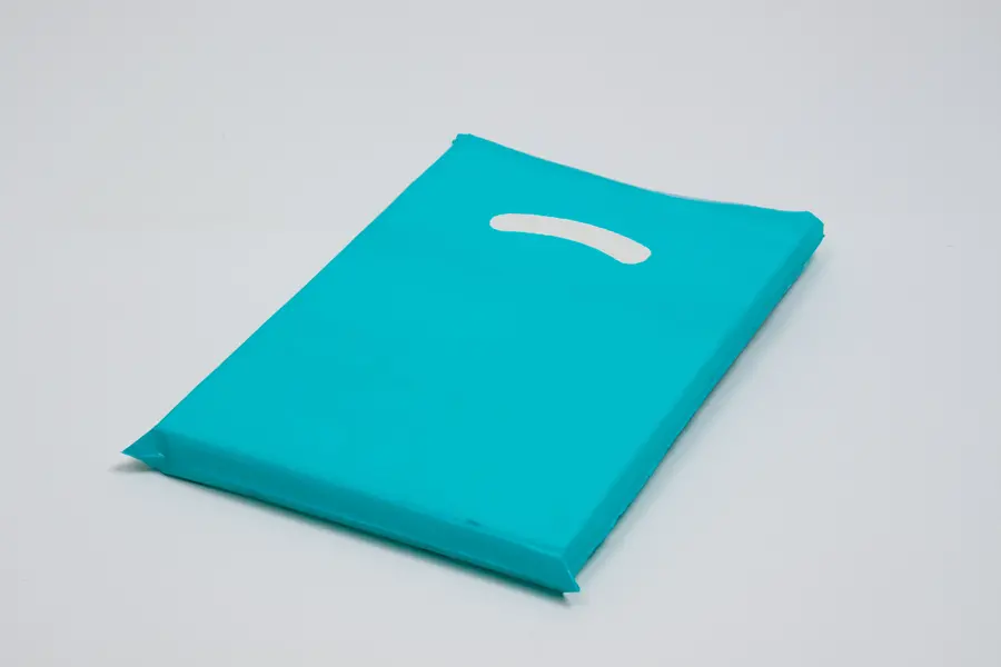 12W x 15H, Super Gloss Plastic Bags, Teal