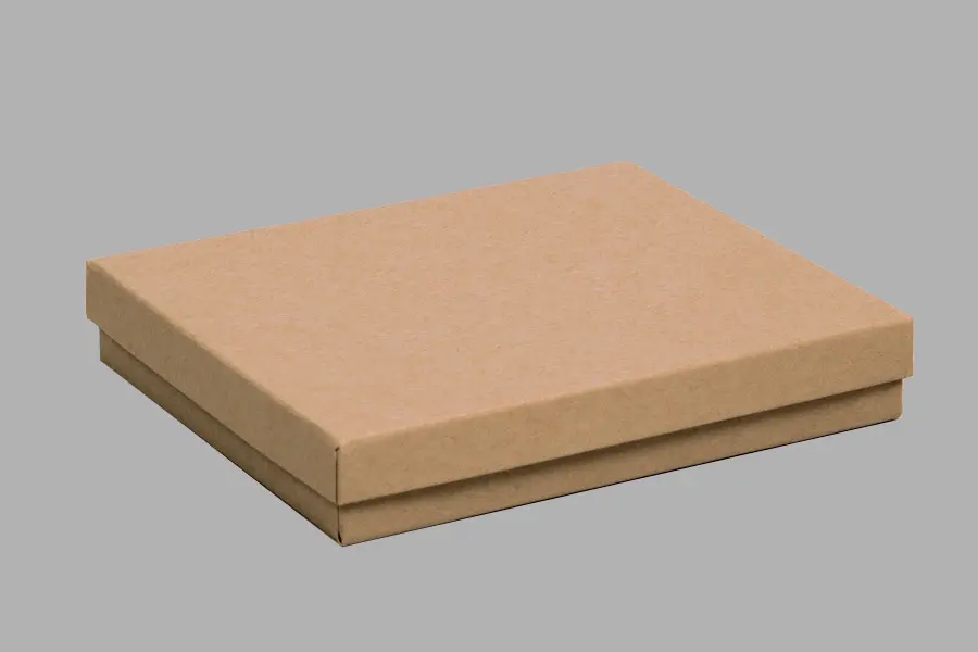 5L x 6W x 1H, 2-Piece Set-Up Jewelry Boxes w/Fiber Insert, Natural Kraft