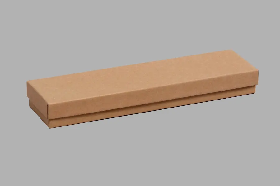 2L x 8W x 7/8H, 2-Piece Set-Up Jewelry Boxes w/Fiber Insert, Natural Kraft