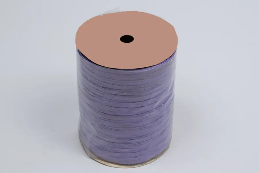 100 yds, Paper Raffia Ribbon On Rolls, Purple