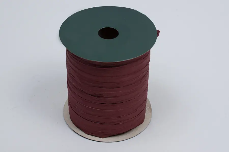100 yds, Paper Raffia Ribbon On Rolls, Wine