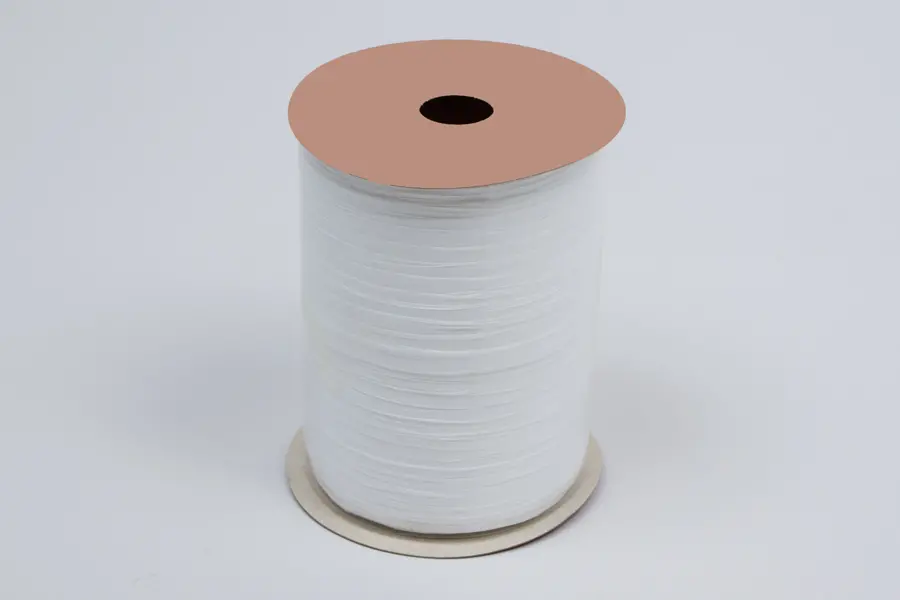 100 yds, Paper Raffia Ribbon On Rolls, White