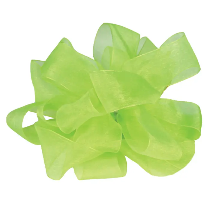 1-1/2W x 100 yds, Sheer Organza Ribbon, Citrus Green