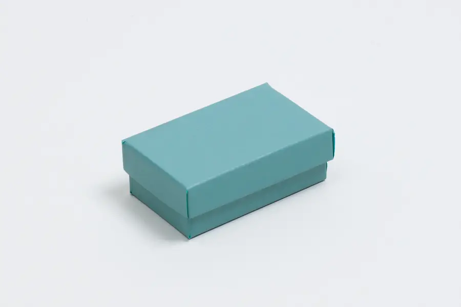 2-1/2L x 1-1/2W x 7/8H, 2-Piece Set-Up Jewelry Boxes w/Fiber Insert, Jade