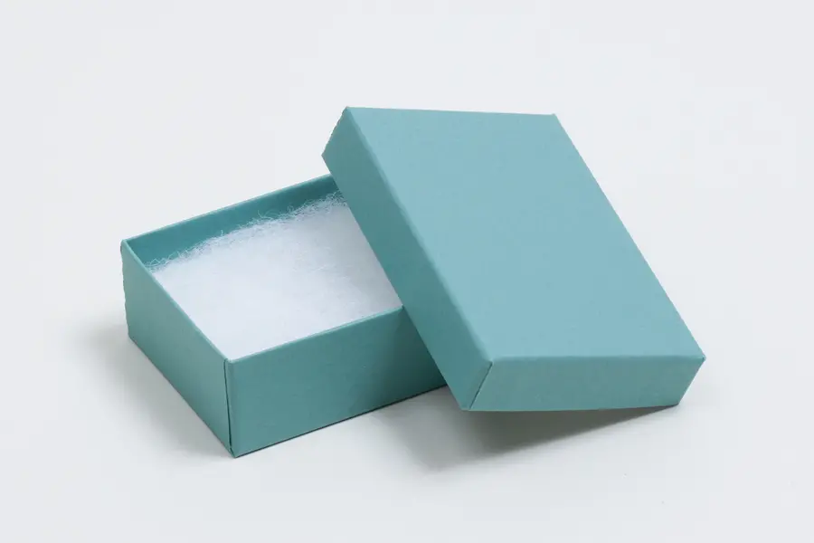 3L x 2-1/8W x 1H, 2-Piece Set-Up Jewelry Boxes w/Fiber Insert, Jade