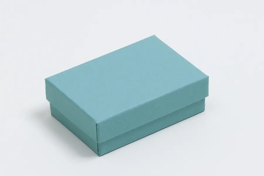 3L x 2-1/8W x 1H, 2-Piece Set-Up Jewelry Boxes w/Fiber Insert, Jade