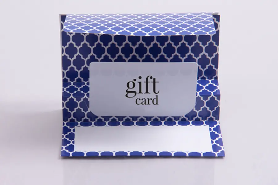 3-3/8W x 5L x 1/5H, Flip Gift Card Folder, Nautical Geo