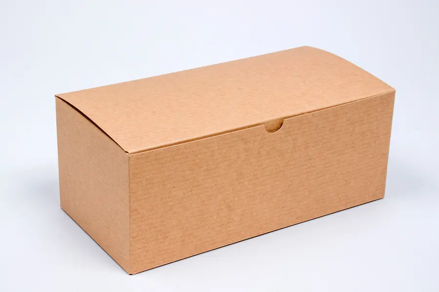 5L x 10W x 4H, Ohio Valley Recycled Gift Boxes, Kraft Pinstripe