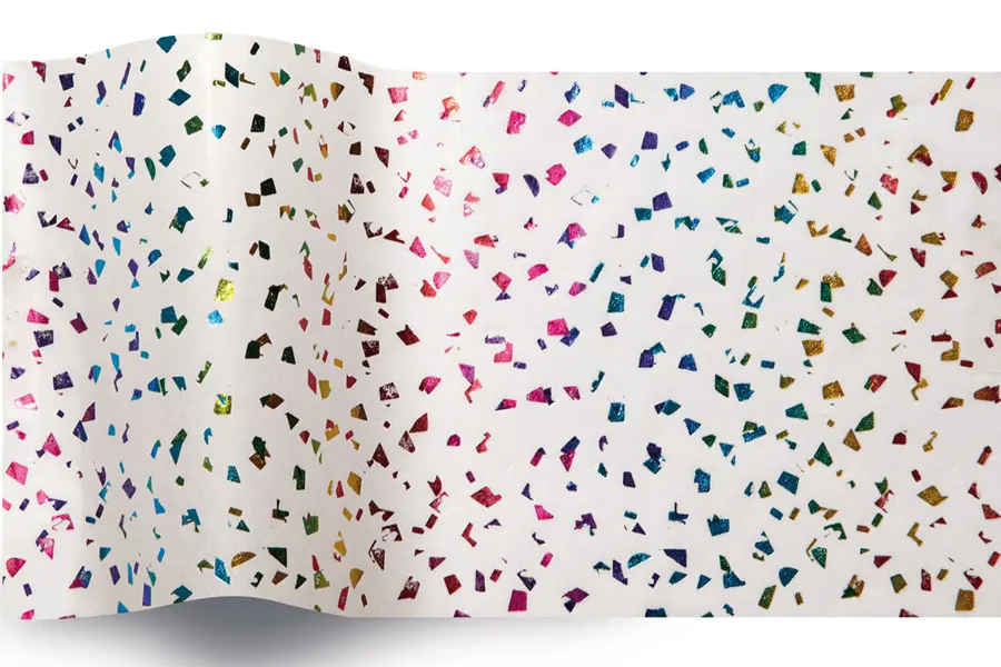 20W x 30L, Gemstone Sparkle Tissue Paper, Rainbow Reflections
