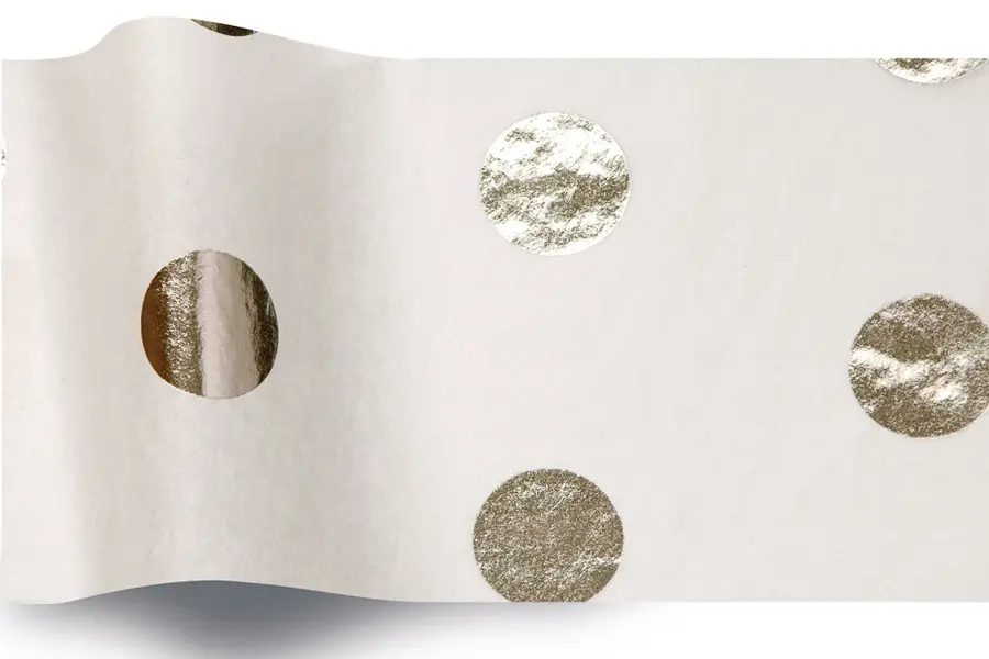 20W x 30L, Gemstone Sparkle Tissue Paper, Silver Hotspot
