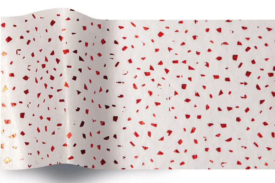 20W x 30L, Gemstone Sparkle Tissue Paper, Reflective Red