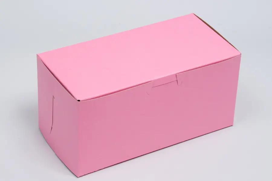 8L x 4W x 4H, Strawberry Pink Bakery Boxes