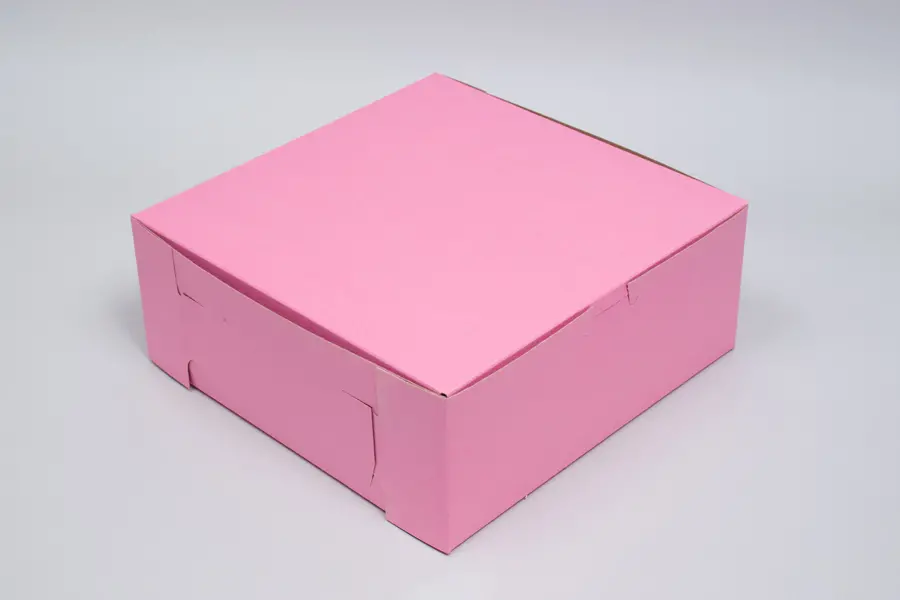 8L x 8W x 4H, Strawberry Pink Bakery Boxes