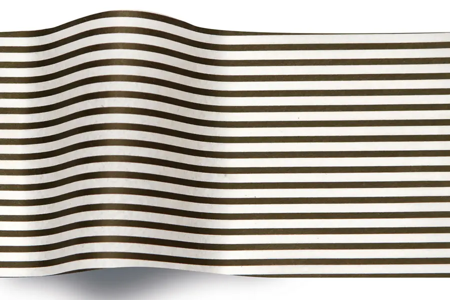 20W x 30L, Everyday Styled Tissue, Black Stripes/White