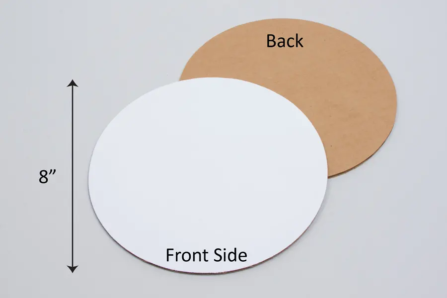 8" White Grease Resistant Cake Circle Pads