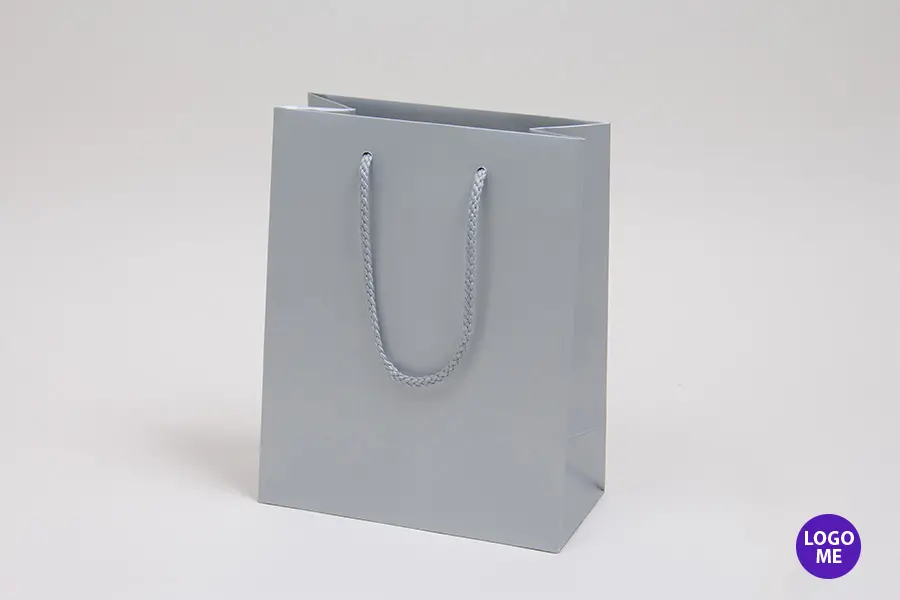 8W x 4D x 10H, Matte Eurotote Bags with Rope Handles, Matte Platinum