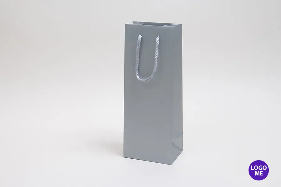 5W x 3-1/2D x 13H, Matte Eurotote Bags with Rope Handles, Matte Platinum