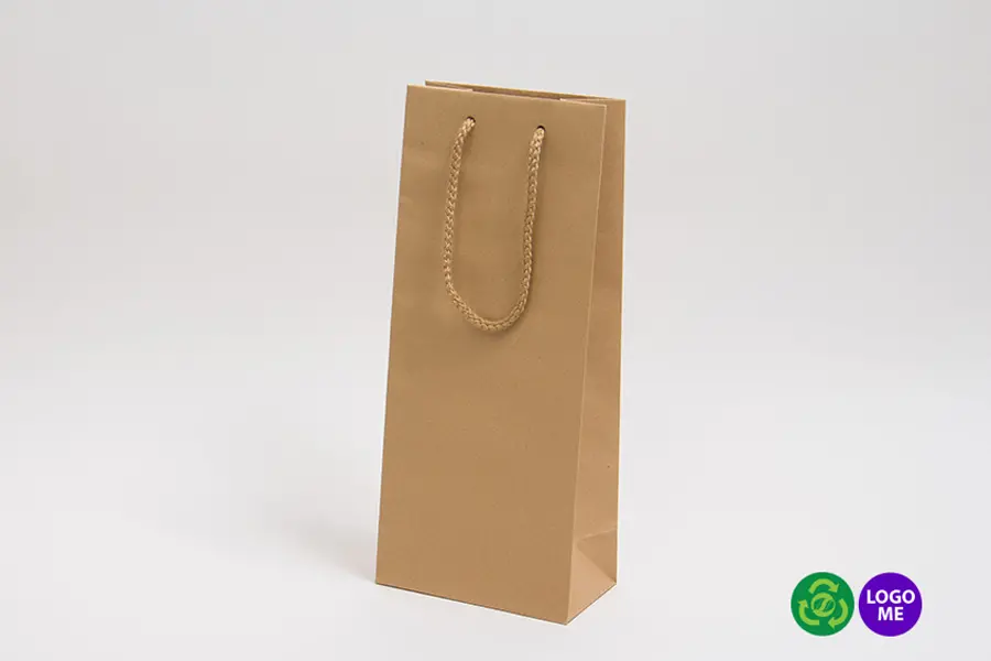 5-3/4W x 3-1/4D x 13H, Natural Kraft Eurototes with Rope Handles, Natural Kraft
