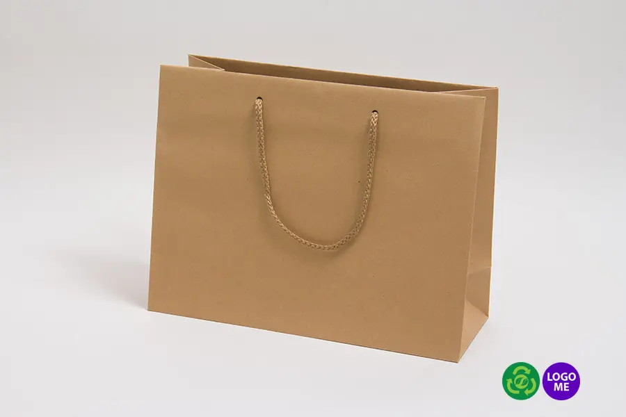 13W x 5D x 10H, Kraft Eurotote Bags with Rope Handles