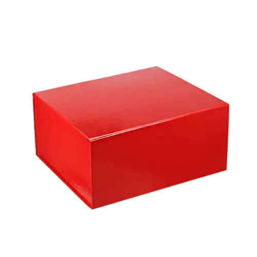 10L x 10W x 4-1/2H, Glossy Magnetic Gift Boxes, Red Gloss Box