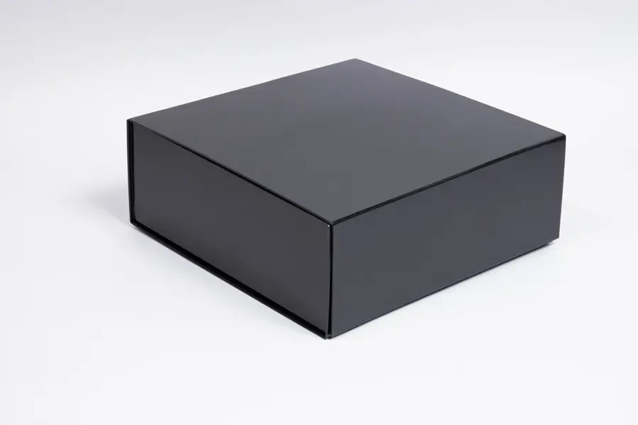 12L x 12W x 4-1/2H, Glossy Magnetic Gift Boxes, Black Gloss