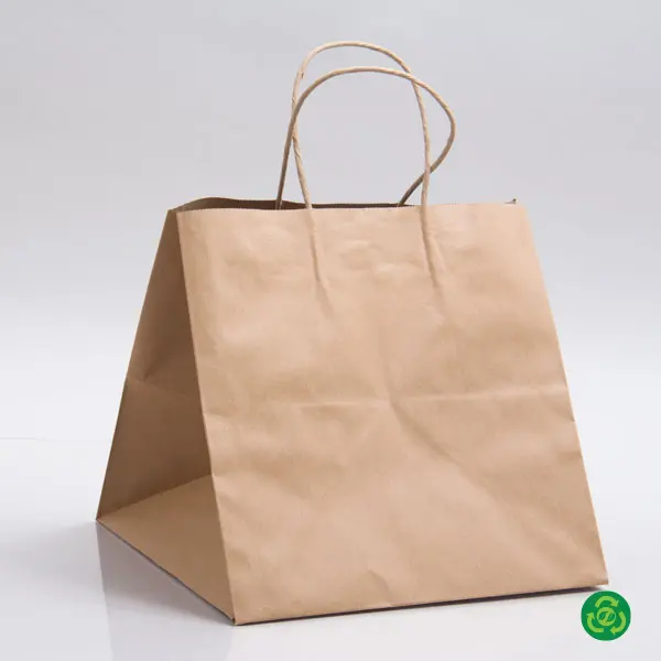 10W x 10D x 10H, Brown Kraft Paper Bags with Twisted Paper Handle