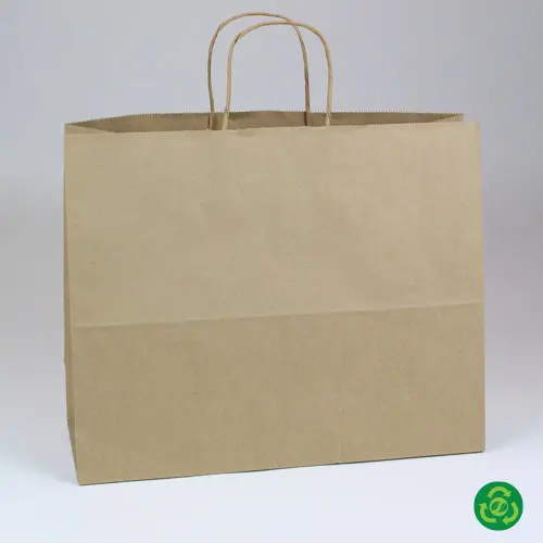 16W x 6D x 12H, Brown Kraft Paper Bags with Twisted Paper Handle