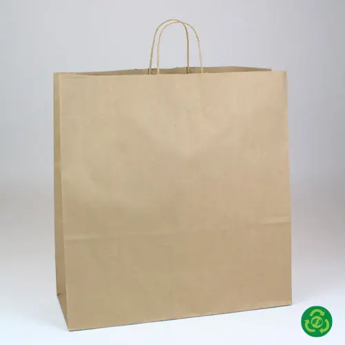 18W x 7D x 18H, Brown Kraft Paper Bags with Twisted Paper Handle
