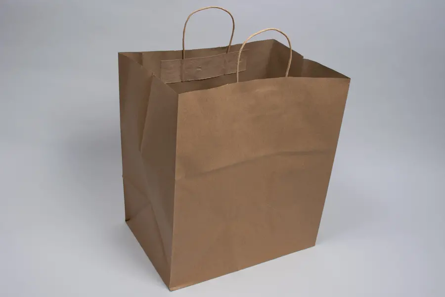 14W x 10D x 14-1/4H, Brown Kraft Paper Bags with Twisted Paper Handle