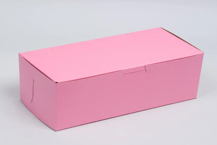 6-1/4L x 3-3/4W x 2-1/8H, Strawberry Pink Bakery Boxes