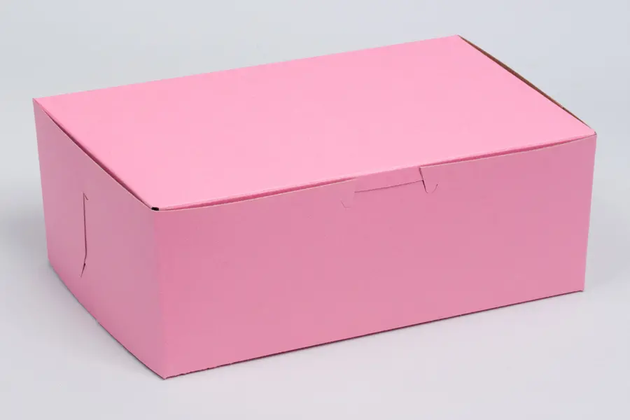 7L x 5W x 3H, Strawberry Pink Bakery Boxes
