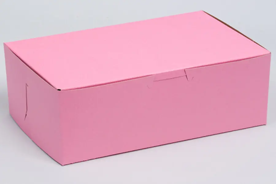 8L x 5-1/2W x 3H, Strawberry Pink Bakery Boxes