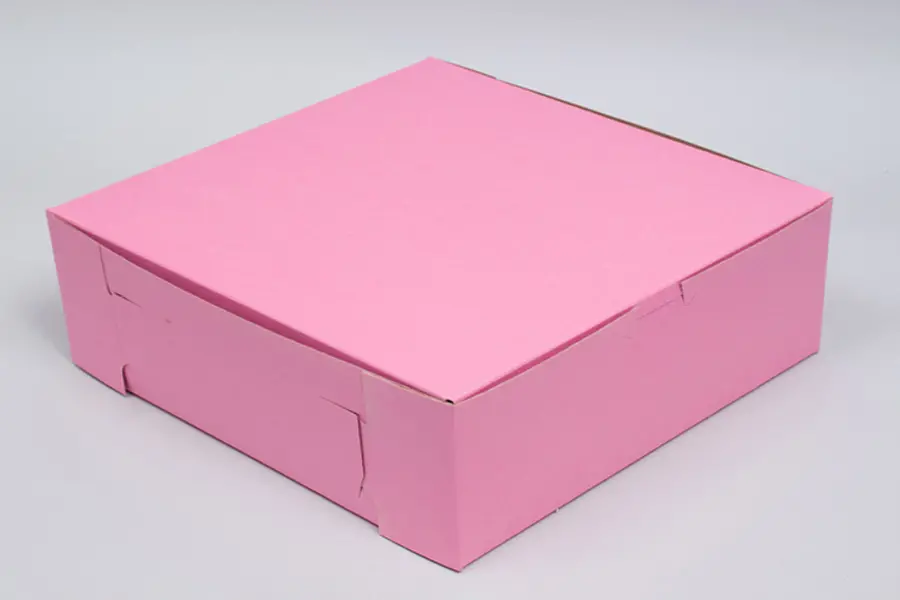 8L x 8W x 3H, Strawberry Pink Bakery Boxes
