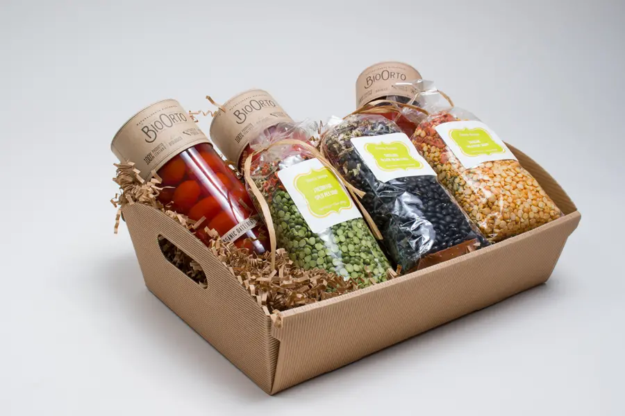 8-5/8W x 12-1/2L x 3-5/16H, E-Flute Market Trays, Natural Kraft