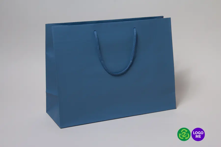 13W x 5D x 10H, Matte Gaia Eurotote Bags with Paper Rope Handles, Niagara