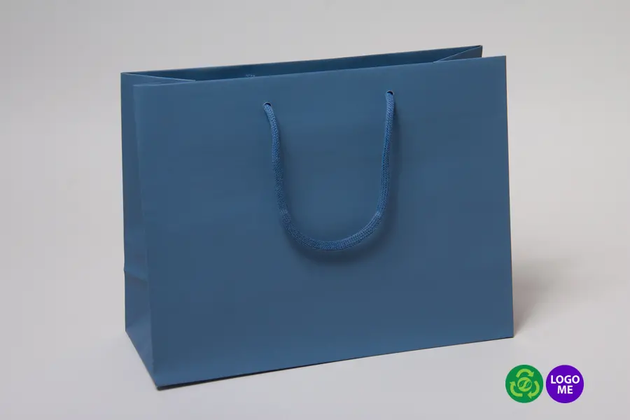 16W x 6D x 12H, Matte Gaia Eurotote Bags with Paper Rope Handles, Niagara