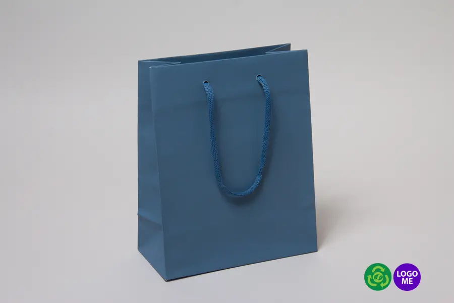 8W x 4D x 10H, Matte Gaia Eurotote Bags with Paper Rope Handles, Niagara