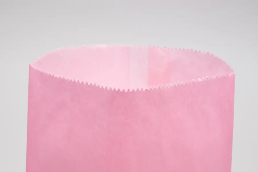 5-3/4W x 7-1/2H, Glassine Lined Gourmet Merchandise Bags, Petal Pink