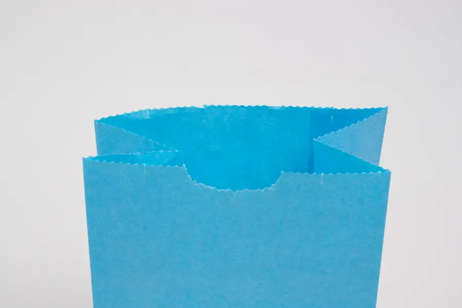 6W x 3-5/8D x 11-1/16H, Stand Up Colored Paper Bags, Blue Sky