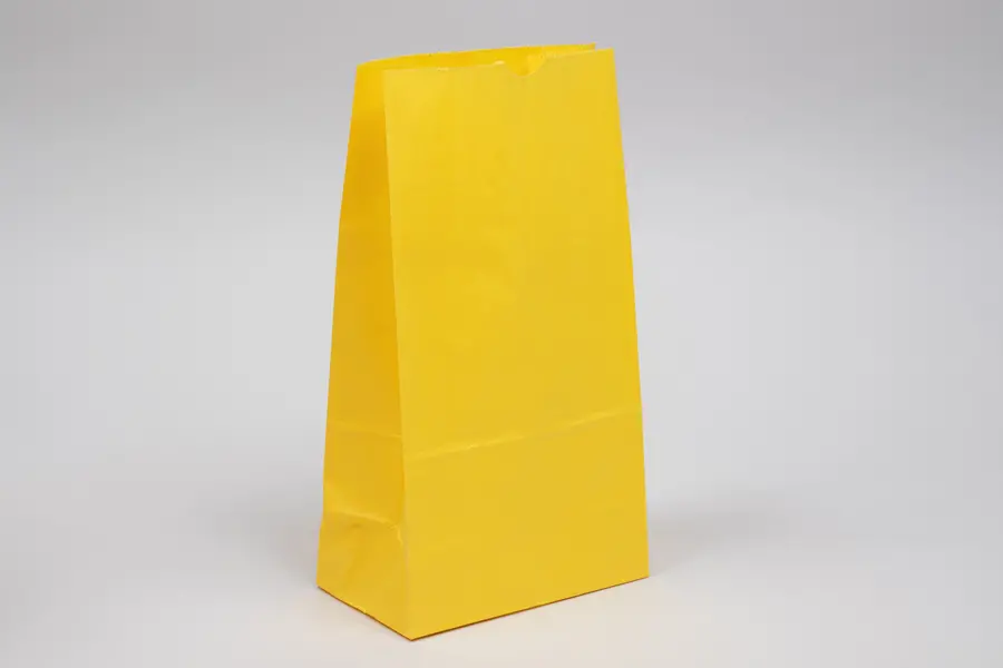 6W x 3-5/8D x 11-1/16H, Stand Up Colored Paper Bags, Sunburst