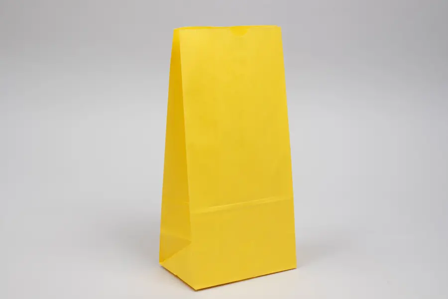 6-1/4W x 3-4/5D x 12-1/2H, Stand Up Colored Paper Bags, Sunburst