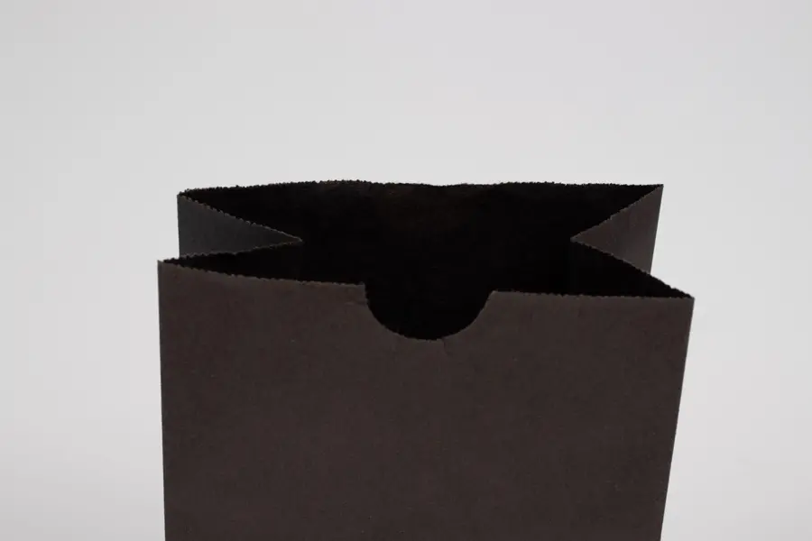 6W x 3-5/8D x 11-1/16H, Stand Up Colored Paper Bags, Black