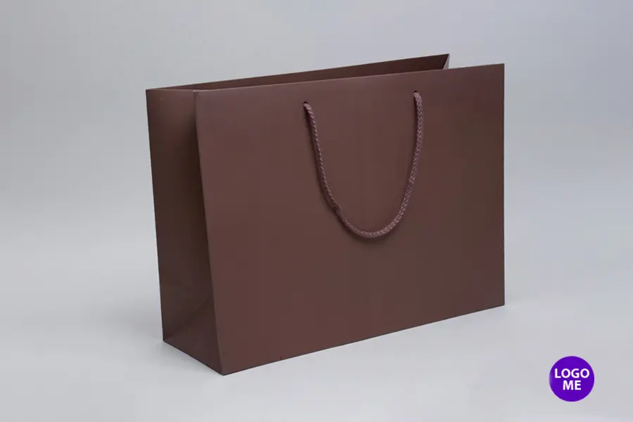 13W x 5D x 10H, Matte Eurotote Bags with Rope Handles, Matte Mocha