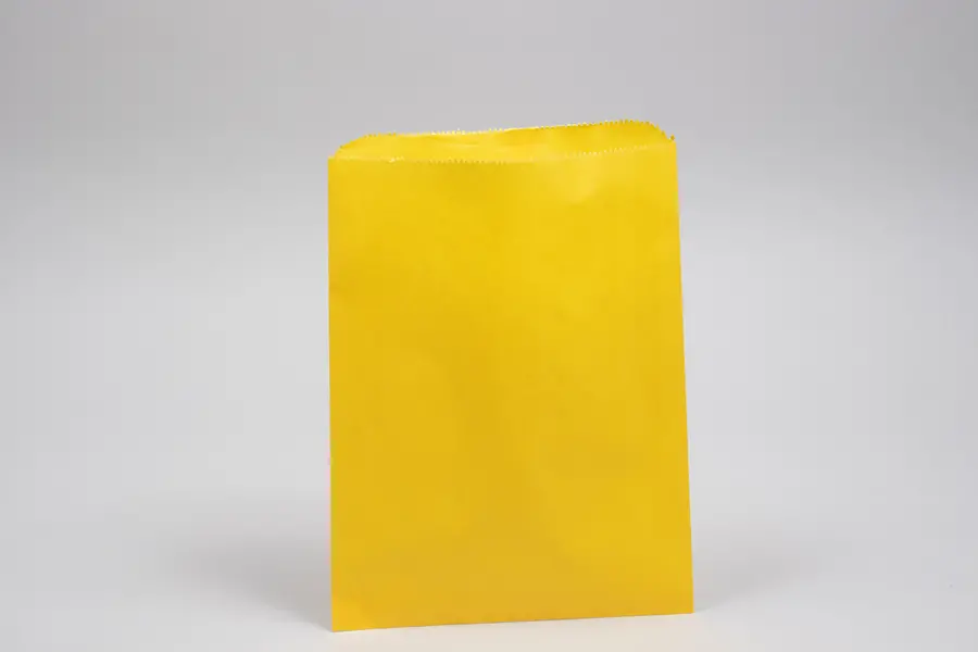 8-1/2W x 11-1/2L, Pinch Bottom Colored Paper Bags, Sunburst