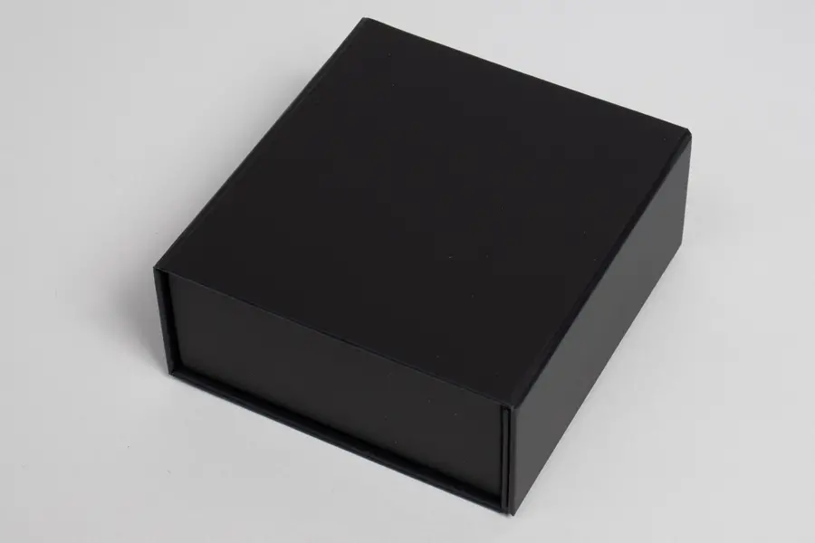 3-5/8L x 3-1/2W x 1-1/2H, Brown Kraft Magnetic Gift Boxes, Black Matte